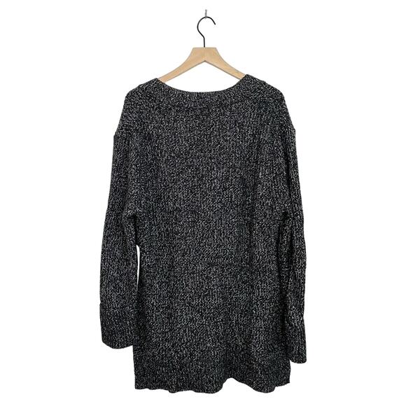 Athleta Shasta V-neck Sweater Heathered Black size Small - Picture 3 of 7